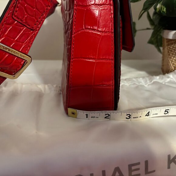 Rare Michael Kors Red Leather Handbag with matching wallet and a dust bag - Picture 15 of 16